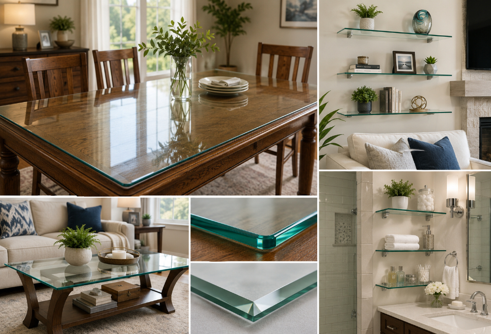 Wood Furniture With Glass